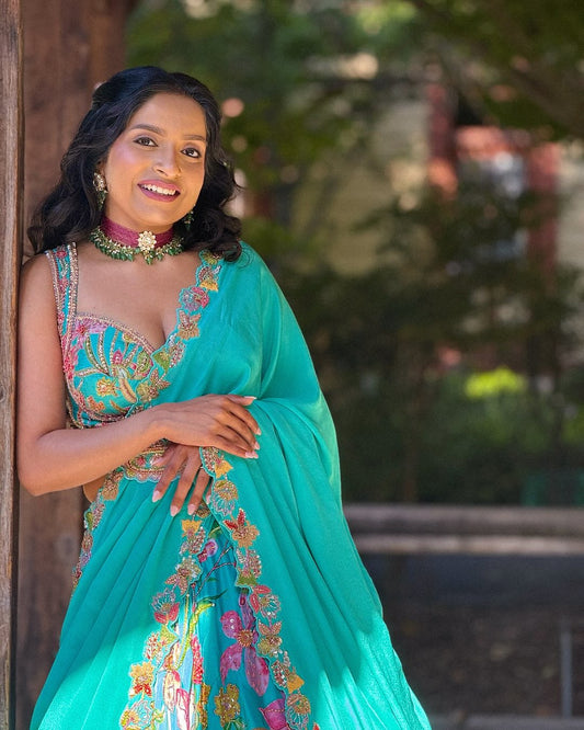 Floral Bridal Outfit
